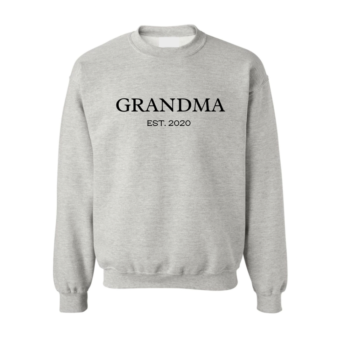Established GMA/NANA/AUNTIE Embroidered Basic Crewneck