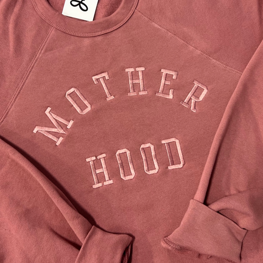 Motherhood Embroidered Basic Crewneck