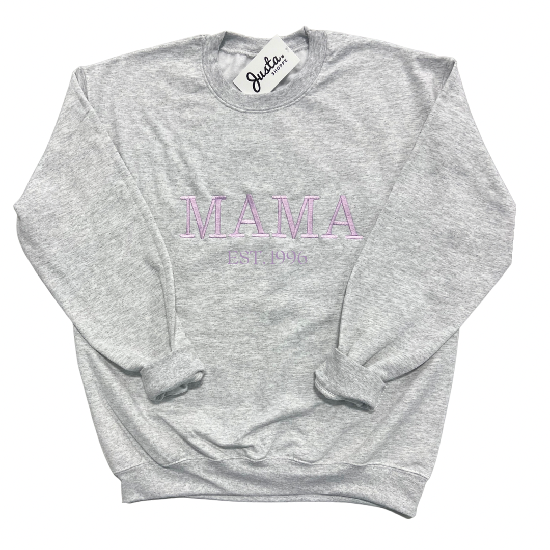Established MAMA Embroidered Premium Crewneck
