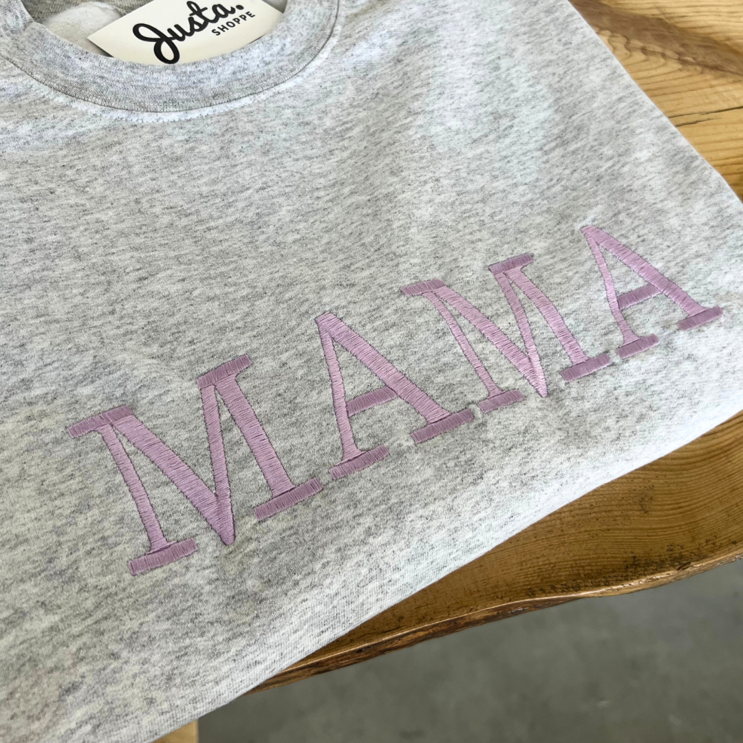Established MAMA Embroidered Premium Crewneck
