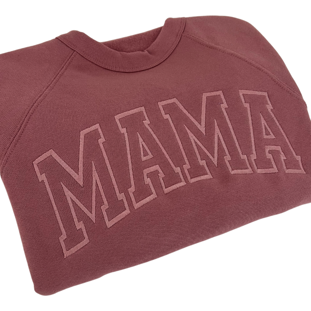 Collegiate MAMA Embroidered Premium Crewneck