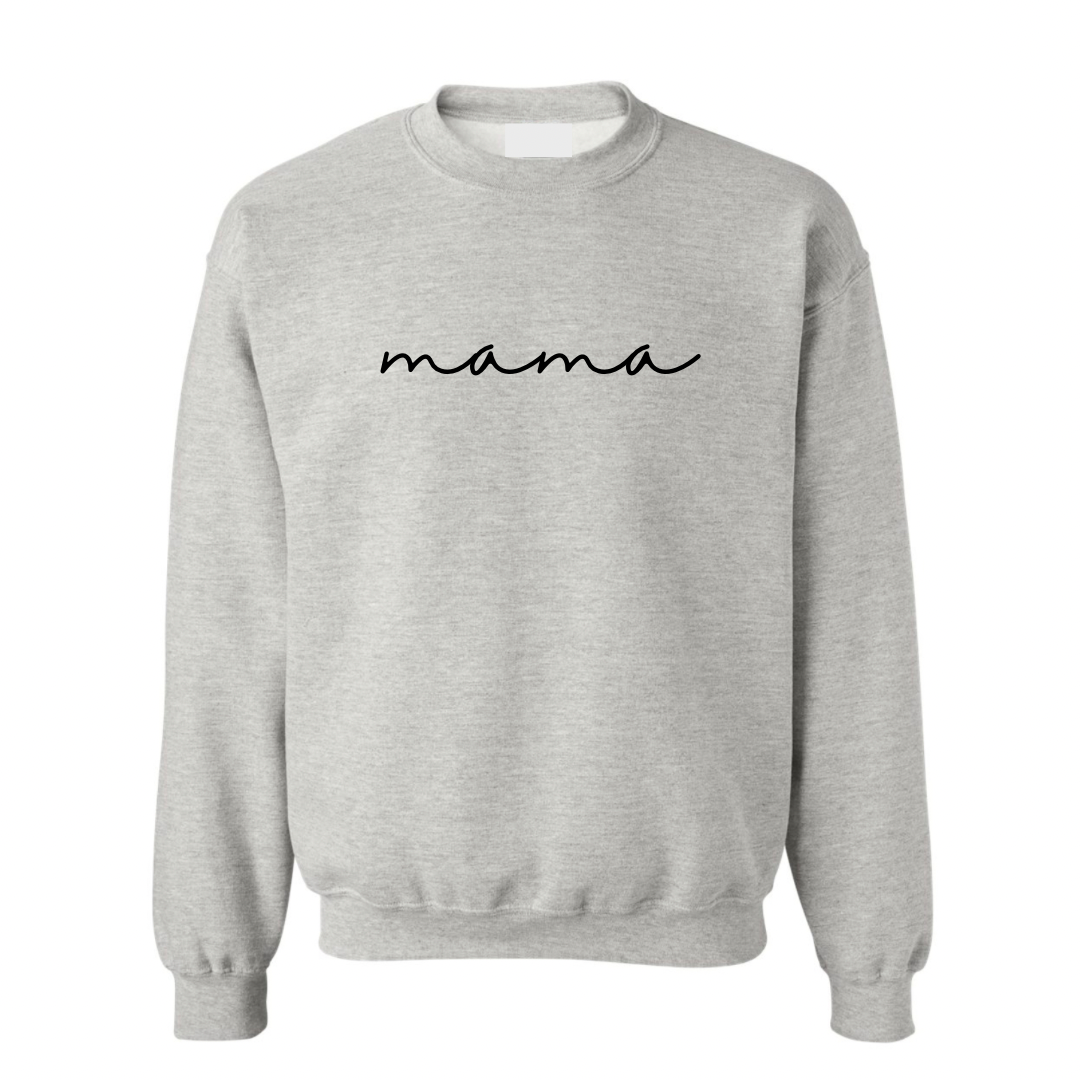 Signature MAMA Embroidered Basic Crewneck