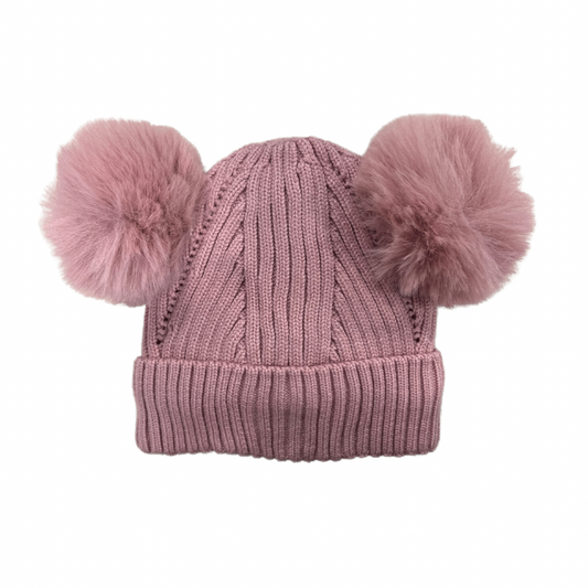 Infant/Toddler Deluxe Ribbed Double Pom Toque