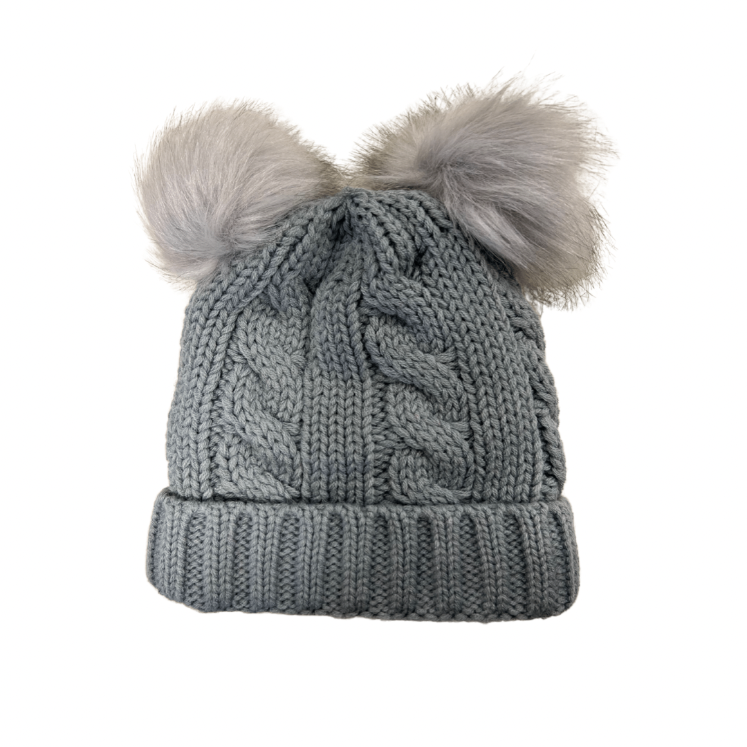 Infant/Toddler Chunky Knit Premium Double Pom Toque