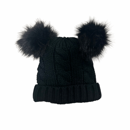 Infant/Toddler Chunky Knit Premium Double Pom Toque