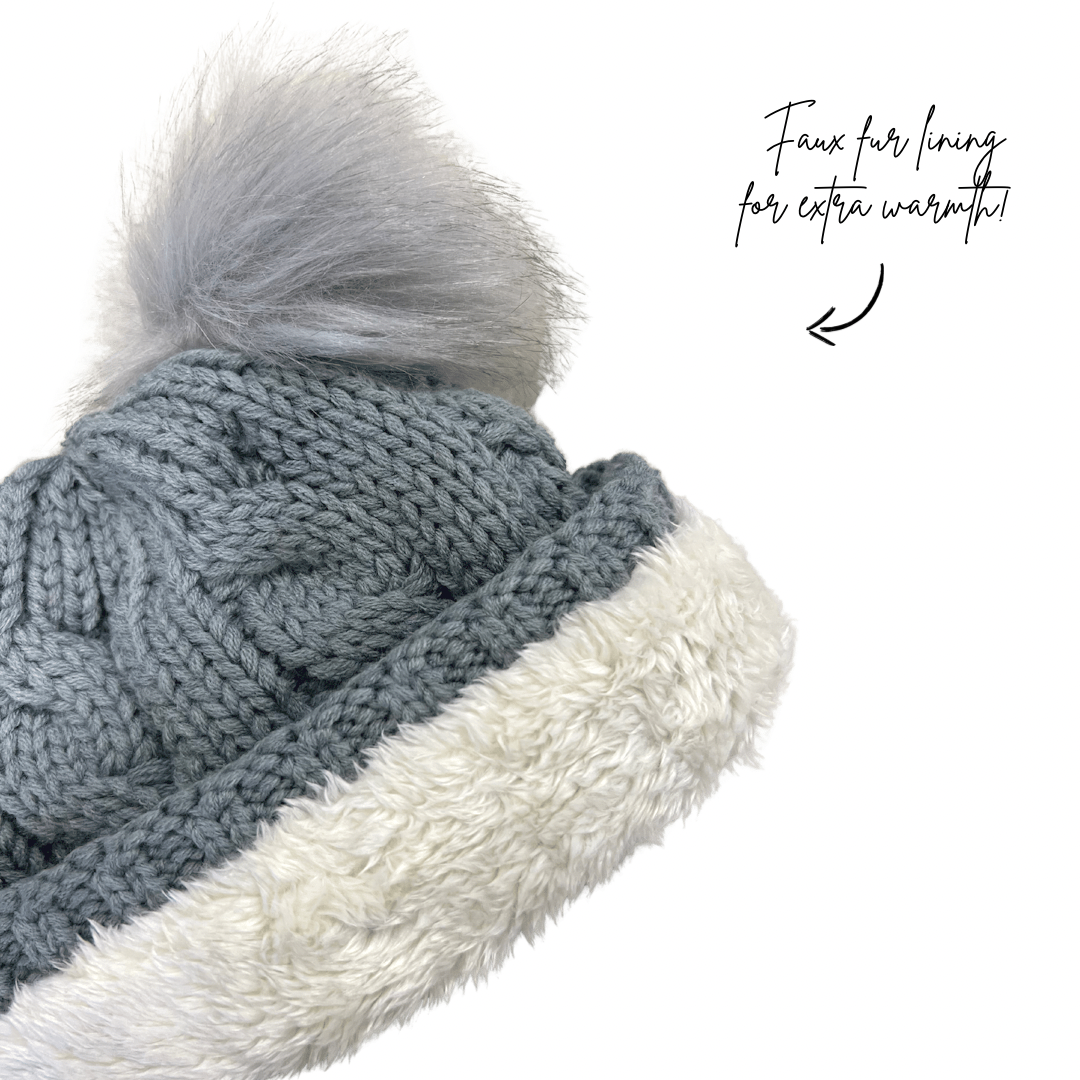 Infant/Toddler Chunky Knit Premium Double Pom Toque