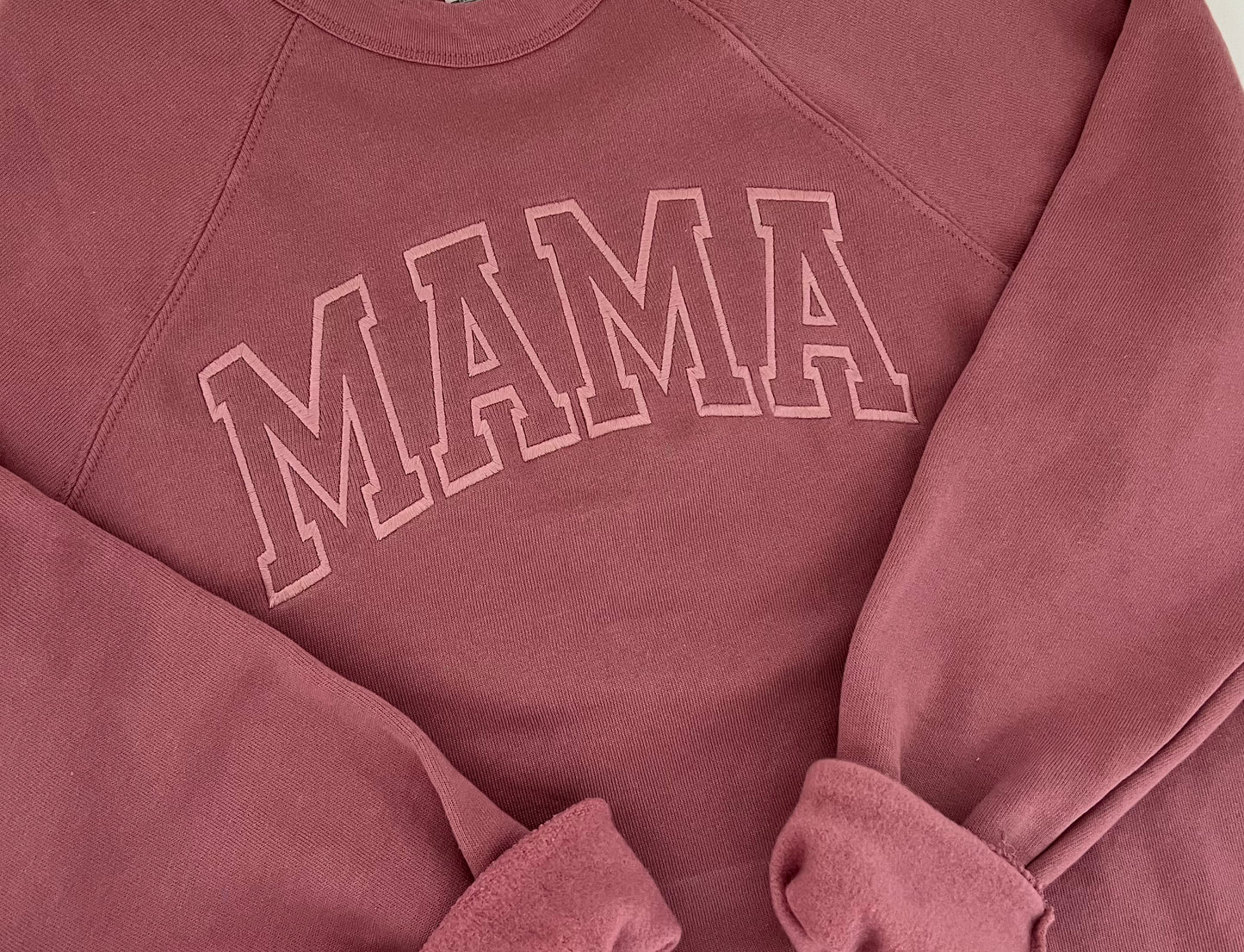 Collegiate MAMA Embroidered Premium Crewneck